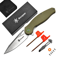 Warspear WP502G Pocket Folding Knife Bearings 14C28N Blade Micarta Handle Hunting Camping Tactical Survival Knife EDC Tools