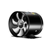 6inch Inline Duct Fan Air Ventilator Metal Pipe Ventilation Exhaust Fan Extractor Bathroom Toilet Wall Booster Fan