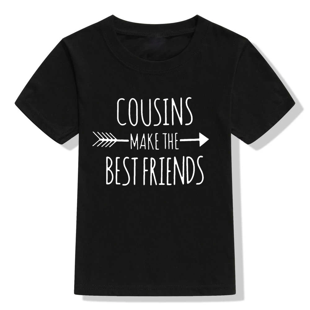 Cousins Make The Best Friends Kids Fashion Tshirt Boy Girl T Shirt Party Clothes Funny Top Tees Childre Fashion Wear Drop Ship