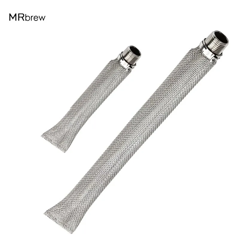 Reusable Beer Filter Stainless Steel 6/12 Inch Durable Beer Mesh Strainer Tube Bazooka Filter Hop Spider For Home Beer Brewing