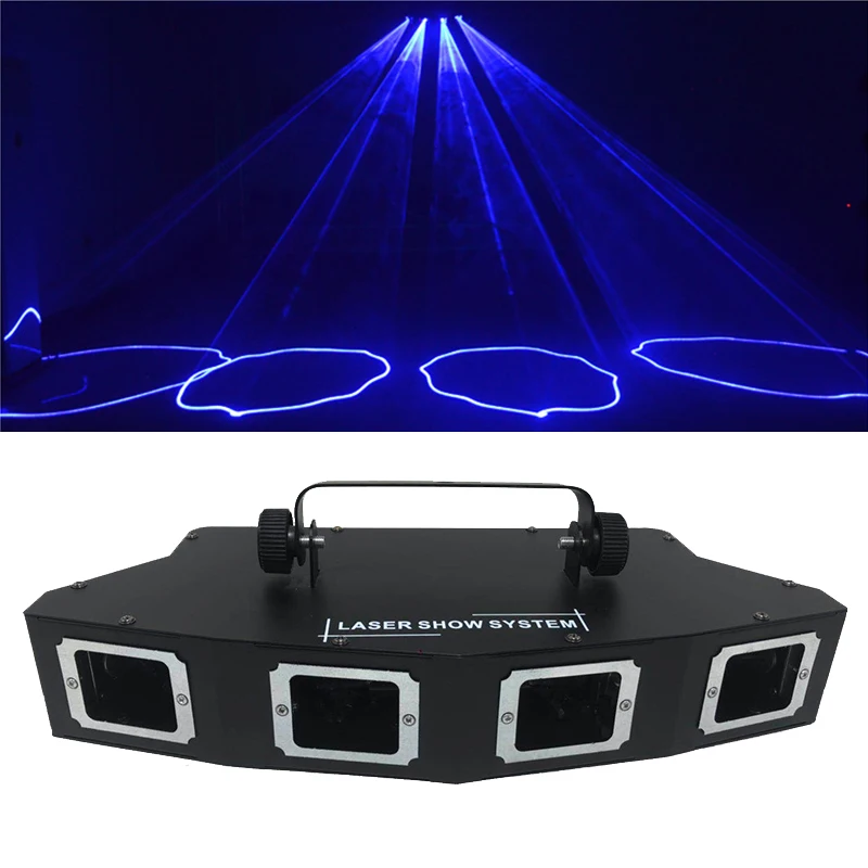 Dj Lights 4Lens Sector DJ Laser RGB 3IN1 Full Color Laser Beam Line Scanne Disco Lazer Good Use For Home Party KTV Night CLub