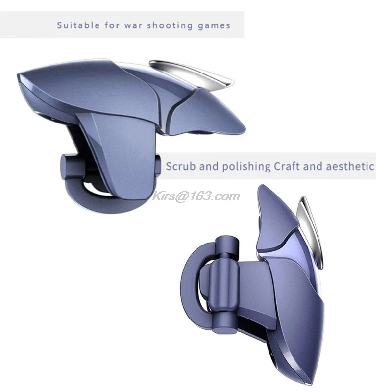Blue Shark Mobile Phone Press-Type Auxiliary Fire Key Button Gamepad Joystick Controller L+R Metal Trigger for PUBG Gamepads New