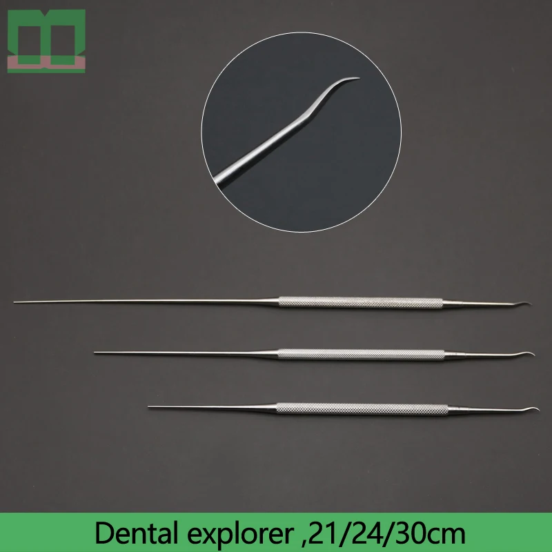 Dental explorer 21/24/30cm medical retractor stainless steel double-end surgical operating instrument