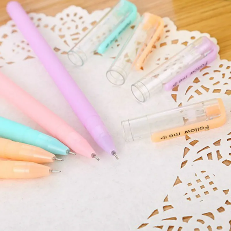 24 PCs Creative Candy-Colored Gel Pens Set Cute Cartoon Learning Stationery Water-Based Paint Pen Office Supplies Signature Pen