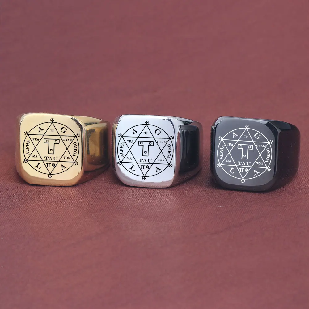 Custom Men Seal Solomon Kabbalah Amulet Signet Ring