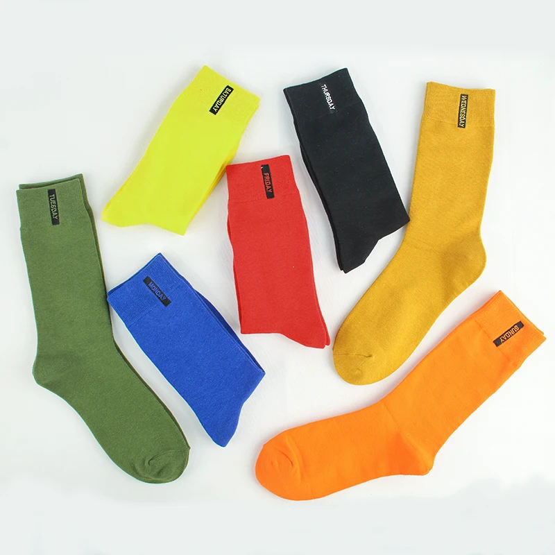 Moda Mulaya 5/7 Pairs/Lot Men's Happy Socks Momen Cotton Multicolor Comfortable Funny Socks Breathable and Sweat-Absorbent Sport