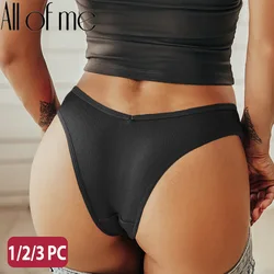 1/2/3PCS Women's Lingerie Cotton Panties Sexy Briefs Underwear V-Waist Design Female Underpants Pantys Girl Tangas Thong Panties