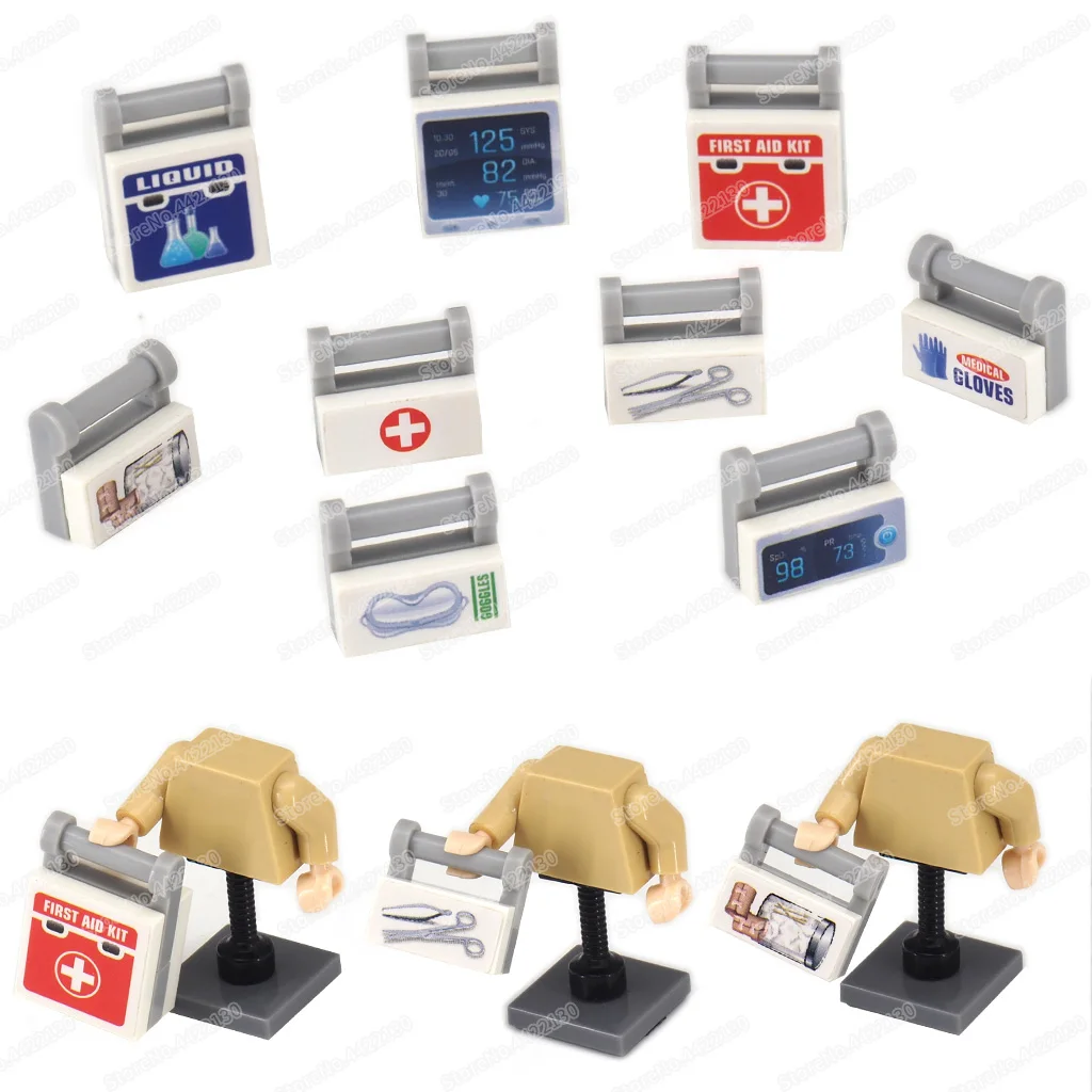 Surgical Tool Mini Assembly Building Block First Aid Kit Figures Treatment Modern Rescue  Model Replacement Parts For Child Toys