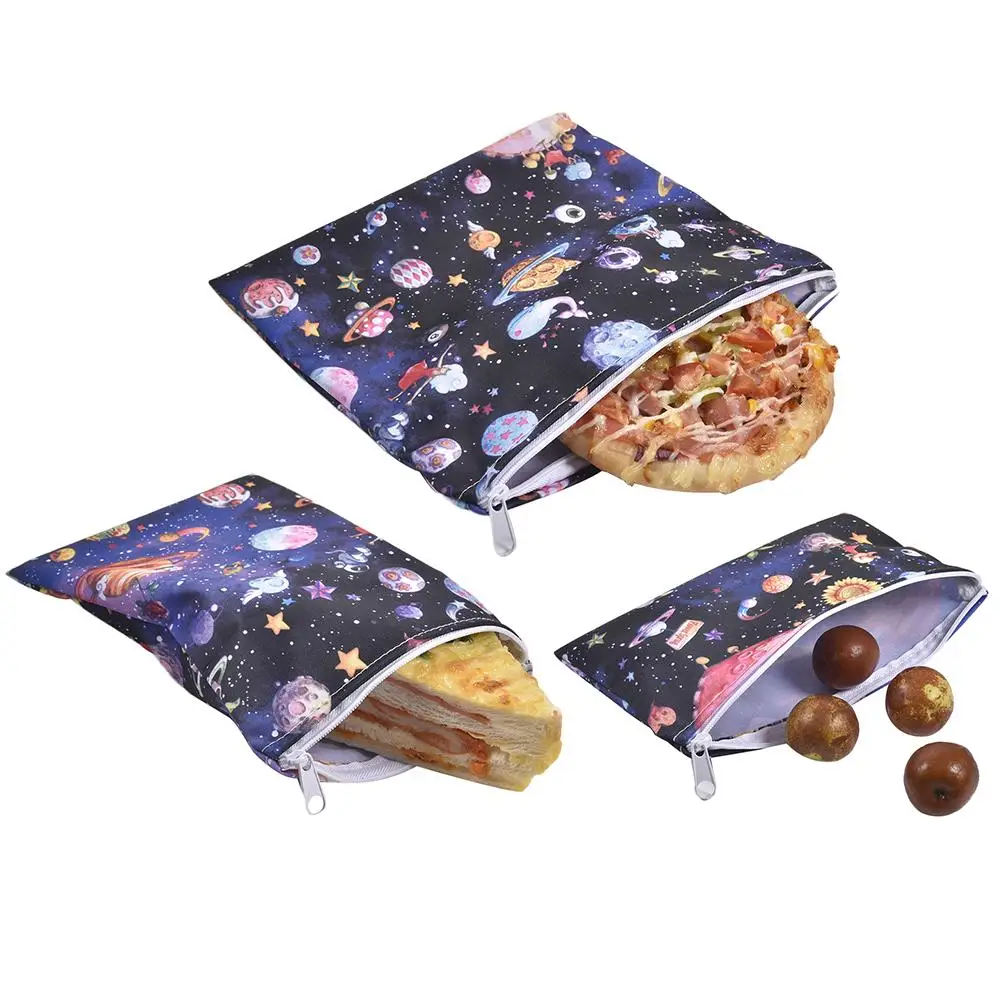 3pcs/set Reusable Food Storage Bags Leakproof Freezer Bag Sandwich Bags Snack Bag Lunch Bread Bag For Camping Food Storage