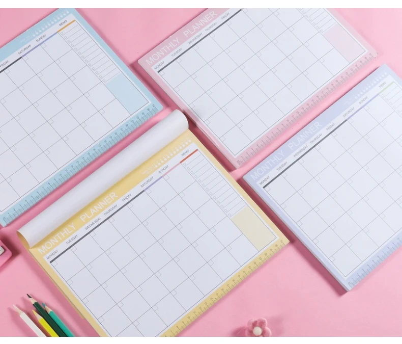 

54 Sheets Agenda 2020 2021 Kawaii Notebook A4 Daily Journal Weekly Monthly Planner School Supplies Stationery Organizer Schedule