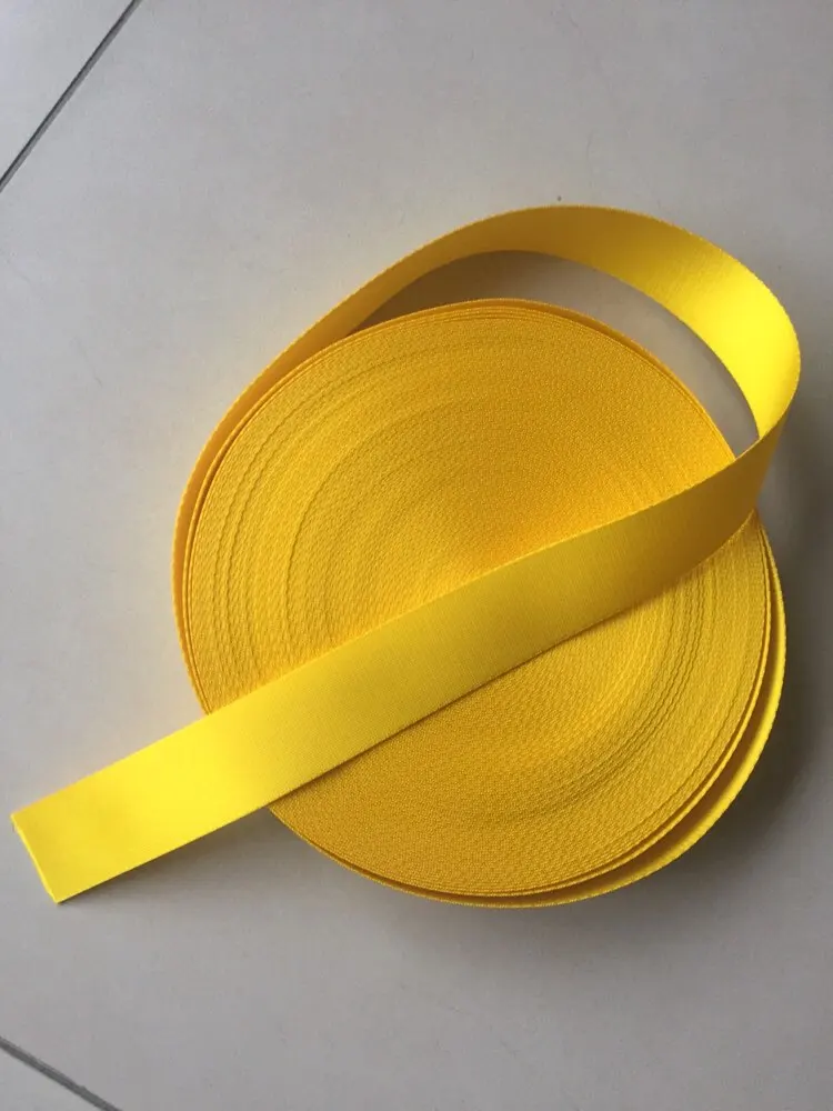 30 meters Roll Seat Belt Webbing Safety Strap yellow Color  4.8cm Wide