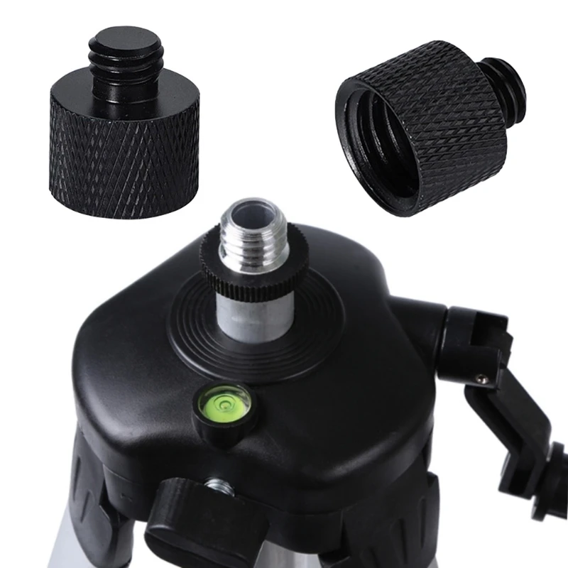 Non-slip 5/8 "fêmea a 3/8" macho e 1/4 "adaptador masculino do microfone para o adaptador do nível do espírito do tripé anti-corrosão