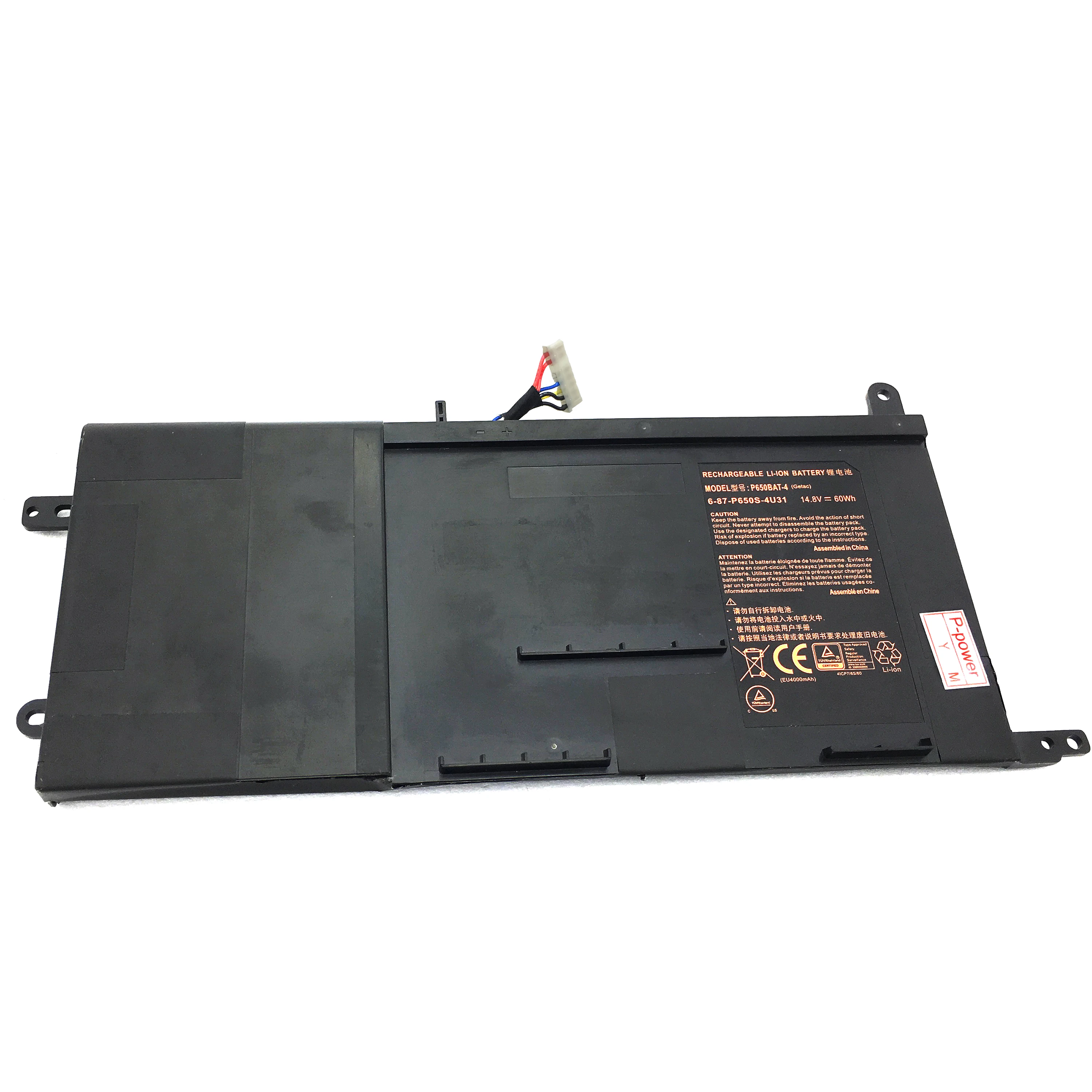 Genuine Original P650BAT-4 6-87-P650S-4U31 Laptop Battery For Clevo P650 P651 P655 P671 RA P670-RG SAGER NP8650 NP8651 NP8652
