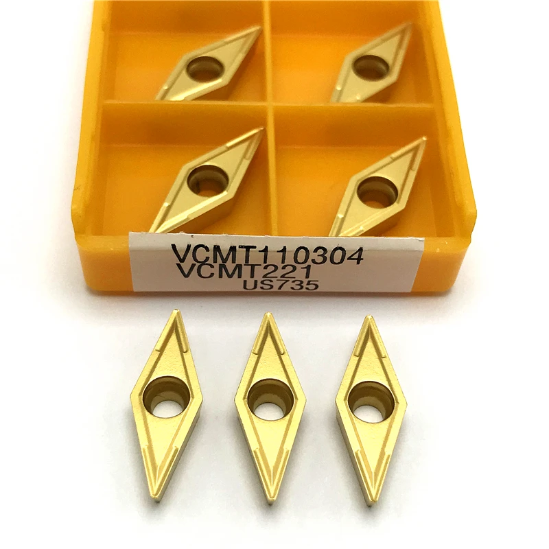 VCMT110304 VP15TF high quality Carbide Insert Internal turning tool metal lathe tool CNC turning insert VCMT 110304 Cutting tool