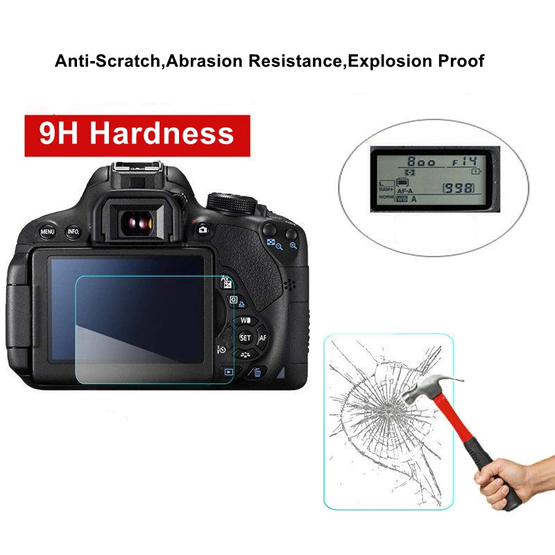 2 Chiếc Zfc / Z Fc Z6 Z7 Camera Ban Đầu 9H Camera Kính Cường Lực Bảo Vệ Màn Hình LCD Cho Nikon z50 Z6 Z7 D750 D780 Camera