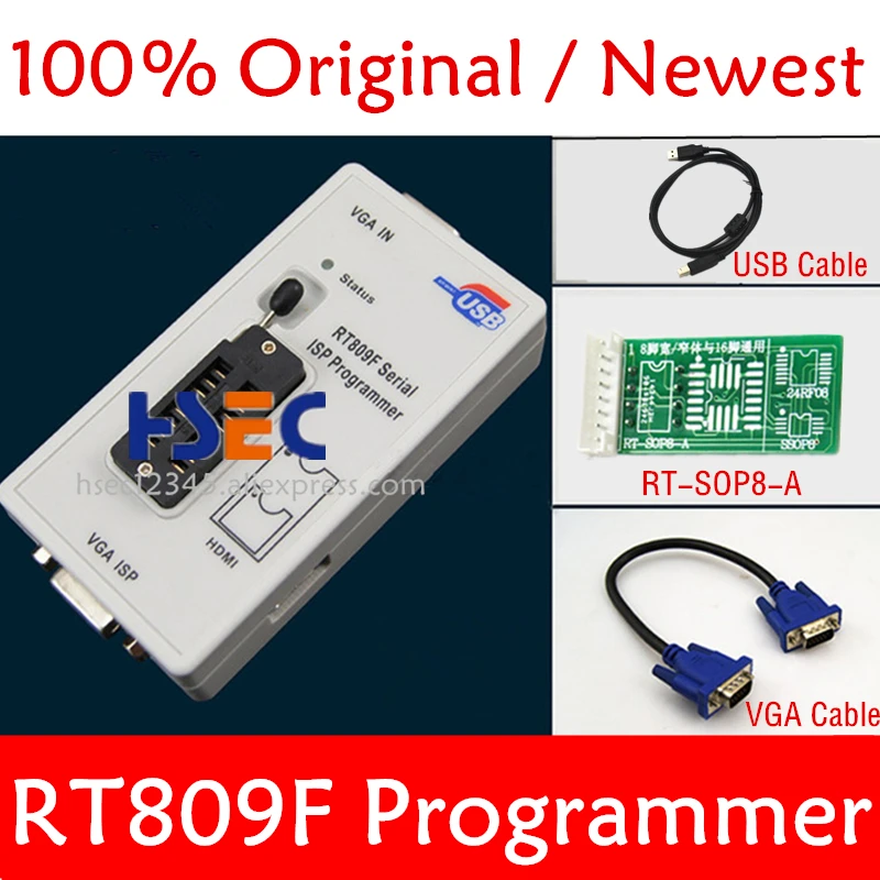 Программатор RT809F ISP, программатор icsp bios, RT809, ЖК-дисплей, usb чип, eeprom, адаптер NAND TSOP48, 100% оригинал