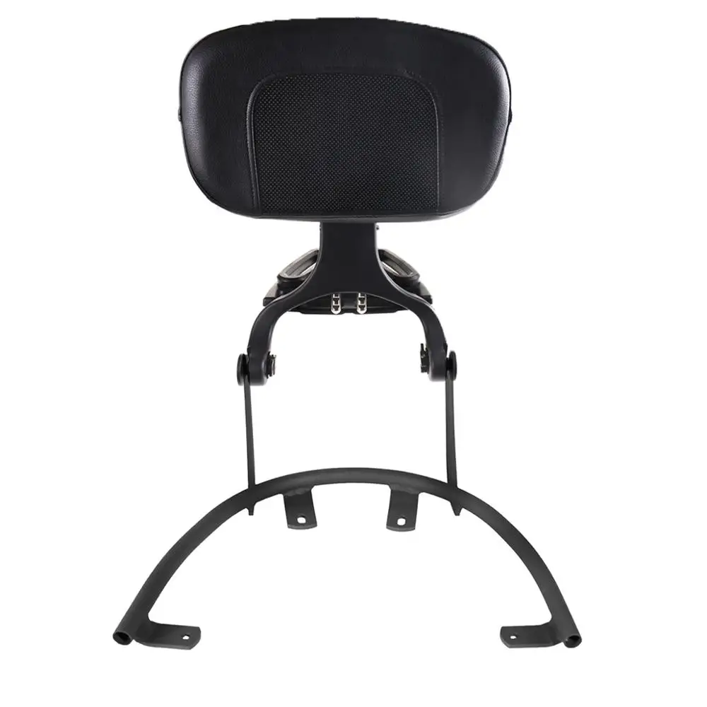 Matte Black Fixed Mount&Multi Purpose Adjustable Driver Passenger Backrest For Django QP150T-C Models