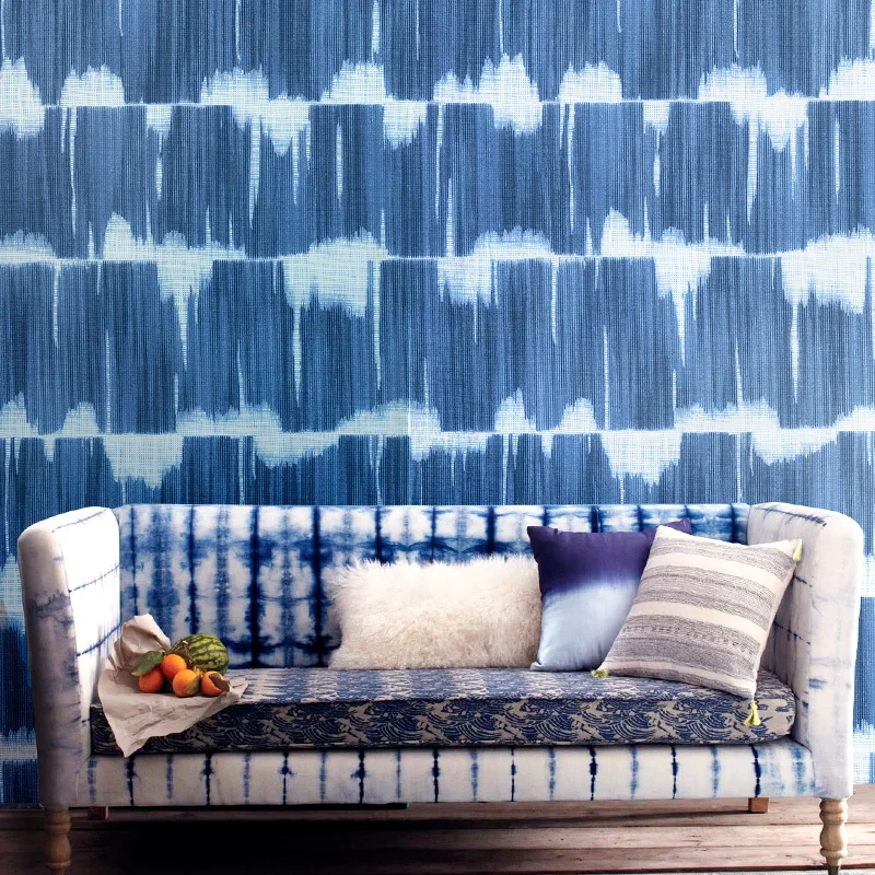 Decor Wall Papers Home Geometric For Living Room Walls Mural Blue Grey Wallpaper Roll For Bedroom Decoration Papier Peint