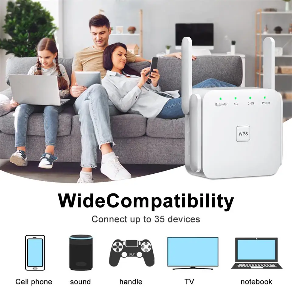 Cheap 5 Ghz Wi-Fi Amplifier Wireless Extender Signal Booster 1200M Booster 802.11AC Long Range Home Internet Network Repeater