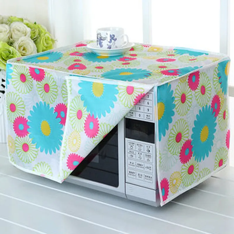 New Simple Style Protective Covers For Microwave Oven Waterproof Dustproof Oven Cover Kitchen Home Decor Cover Cloth Hot Sale