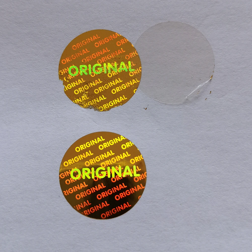 20mm Round Holographic Original Tamper-Proof Security Labels, Laser Warranty Disposable Stickers, Customized Logo Design