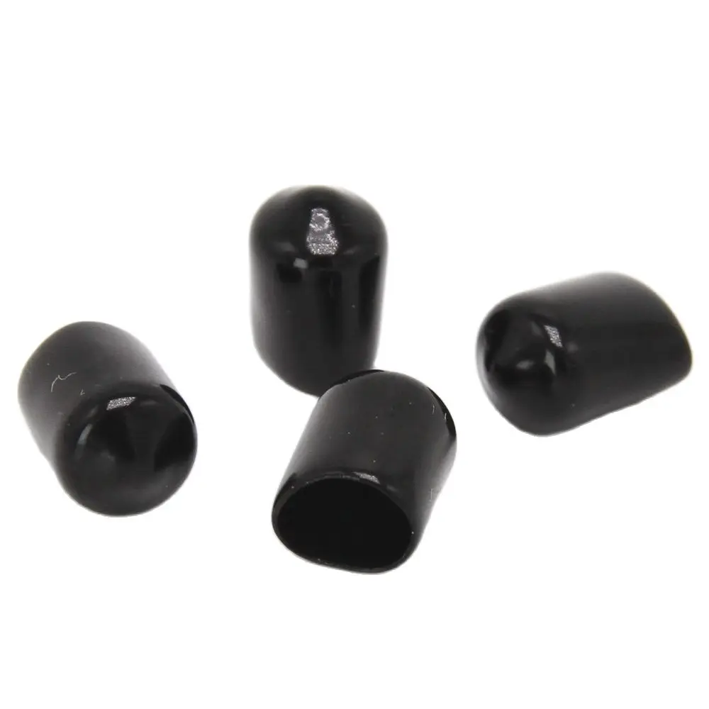 Black 8mm Protective Cover Rubber Covers Dust Cap For Connector Metal Tubes 100pcs/lot