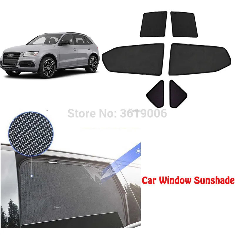 6pcs High-end custom For Audi A4 2007-2015 card type magnetic car curtain sun shade car window shade