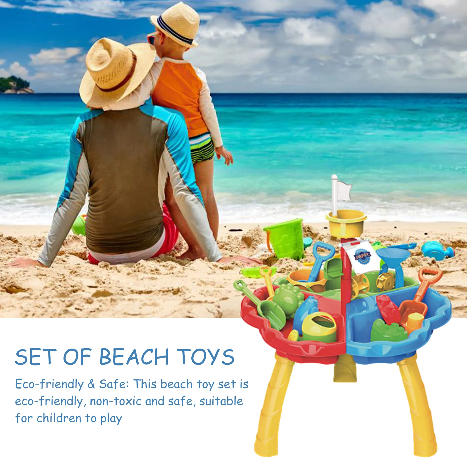 Sand Play Toy Set para crianças, Sandpit Toys, Water Table, Table de atividades, Outdoor, Verão