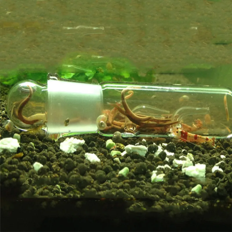 Aquarium Cleaner Tool Snail Trap Transparent Leech Pest Catch Pen Red Bee Shrimp Worm Bait Feeding Box