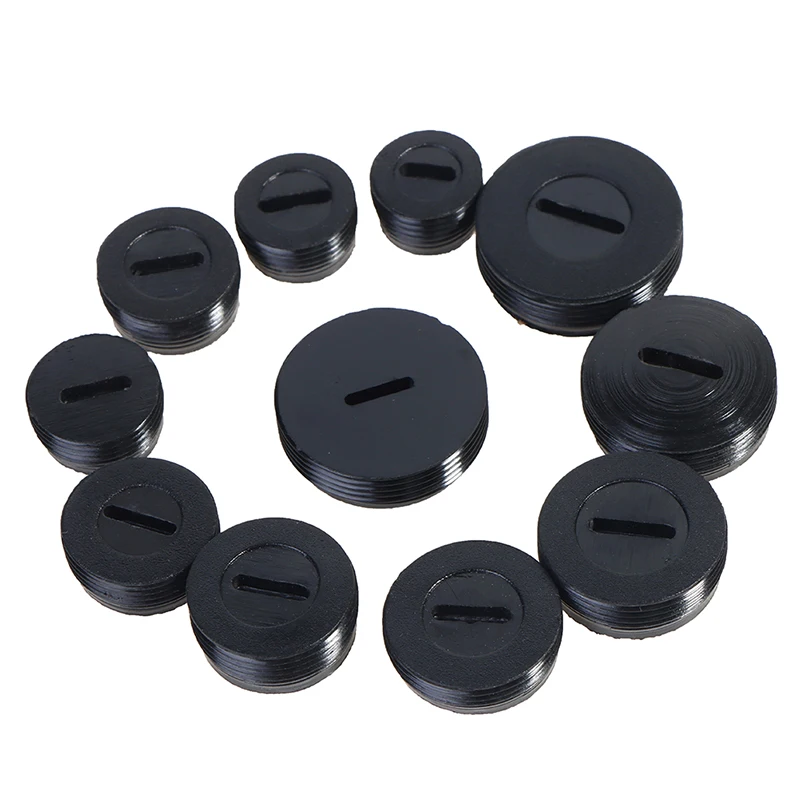 8/10/16PCS Black Plastic Screw Carbon Brush Holder Caps Case Dia 12mm/13mm/14mm/15mm/16mm