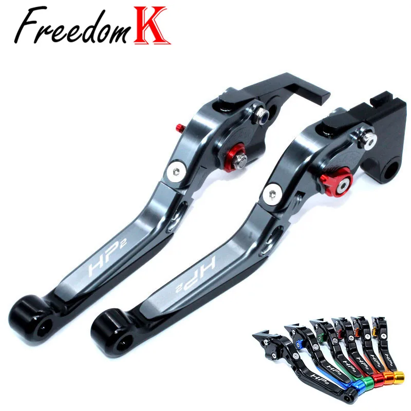 

Motorcycle Accessories Fit For HP2 H P 2 SPORT 2008 2009 2010 2011 CNC Folding Extendable Brake Clutch Levers LOGO HP2