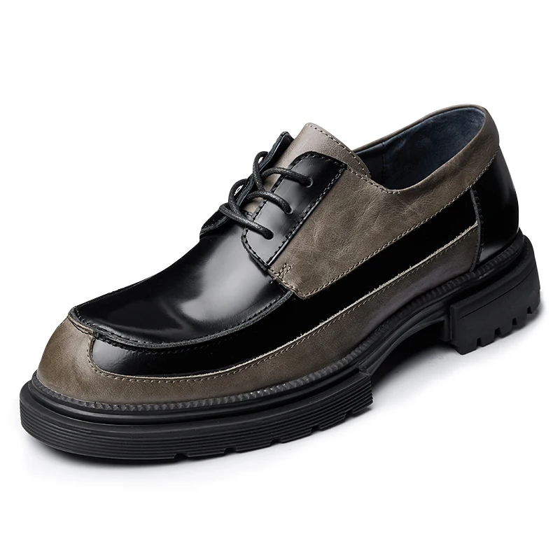 Chaussures britanniques en cuir de vache véritable pour hommes, décontractées, faites à la main, à fond souple, respirantes, pour les affaires, collection printemps et automne