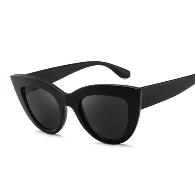 Gafas De Sol clásicas De ojo De gato para mujer, anteojos De Sol femeninos De plástico con montura grande, estilo clásico, a la moda
