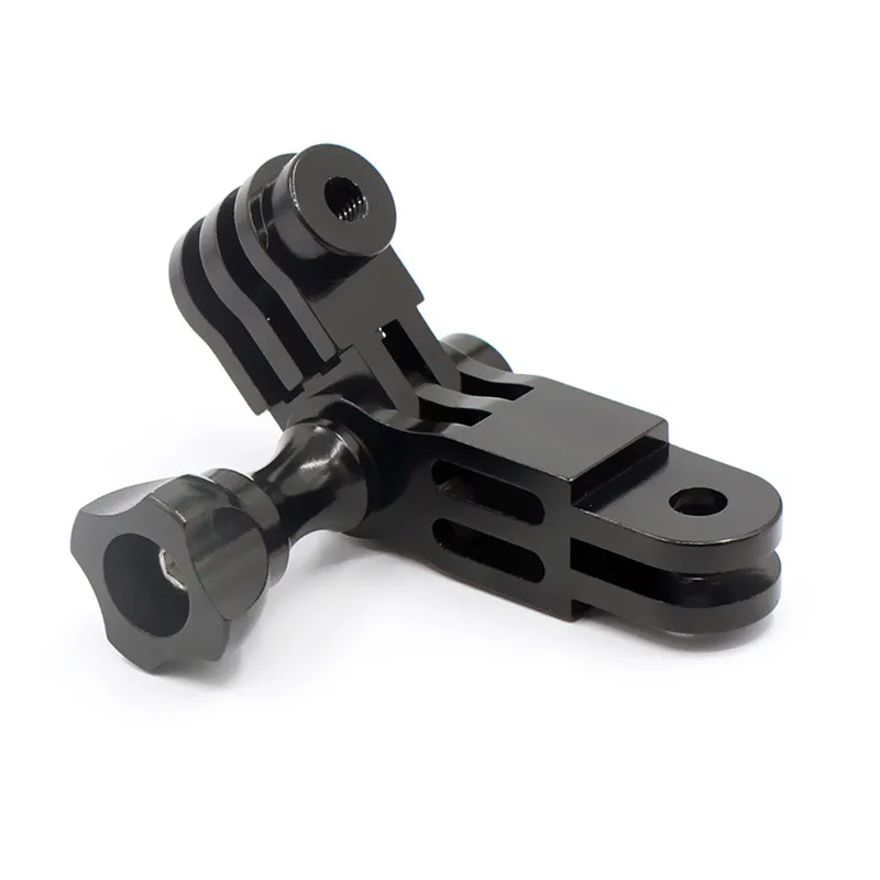 For Gopro 9 Accessories Aluminium Mount 3 Way Arm CNC 3-way Pivot Extension + Screw for Go Pro 8 7 6 Xiaomi Yi 4K Action Camera