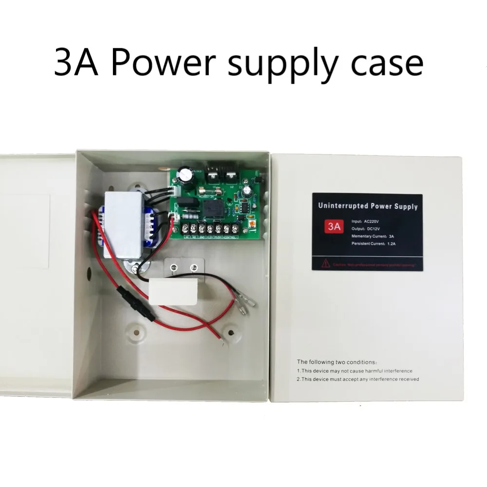 Access Control Uninterrupted Power Supply Case 12V 3A 5A Optional Back-Up Power Electricity Transformer Home Office Use