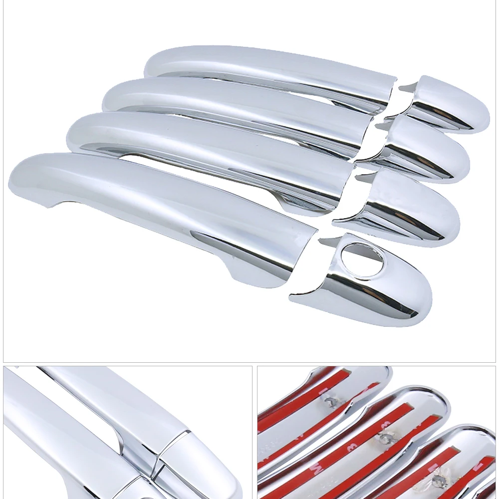 for Seat Alhambra MK1 7M 1996~2009 Chrome Door Handle Cover Exterior Trim Catch Car Cap Stickers Accessories 1997 1998 1999 2000