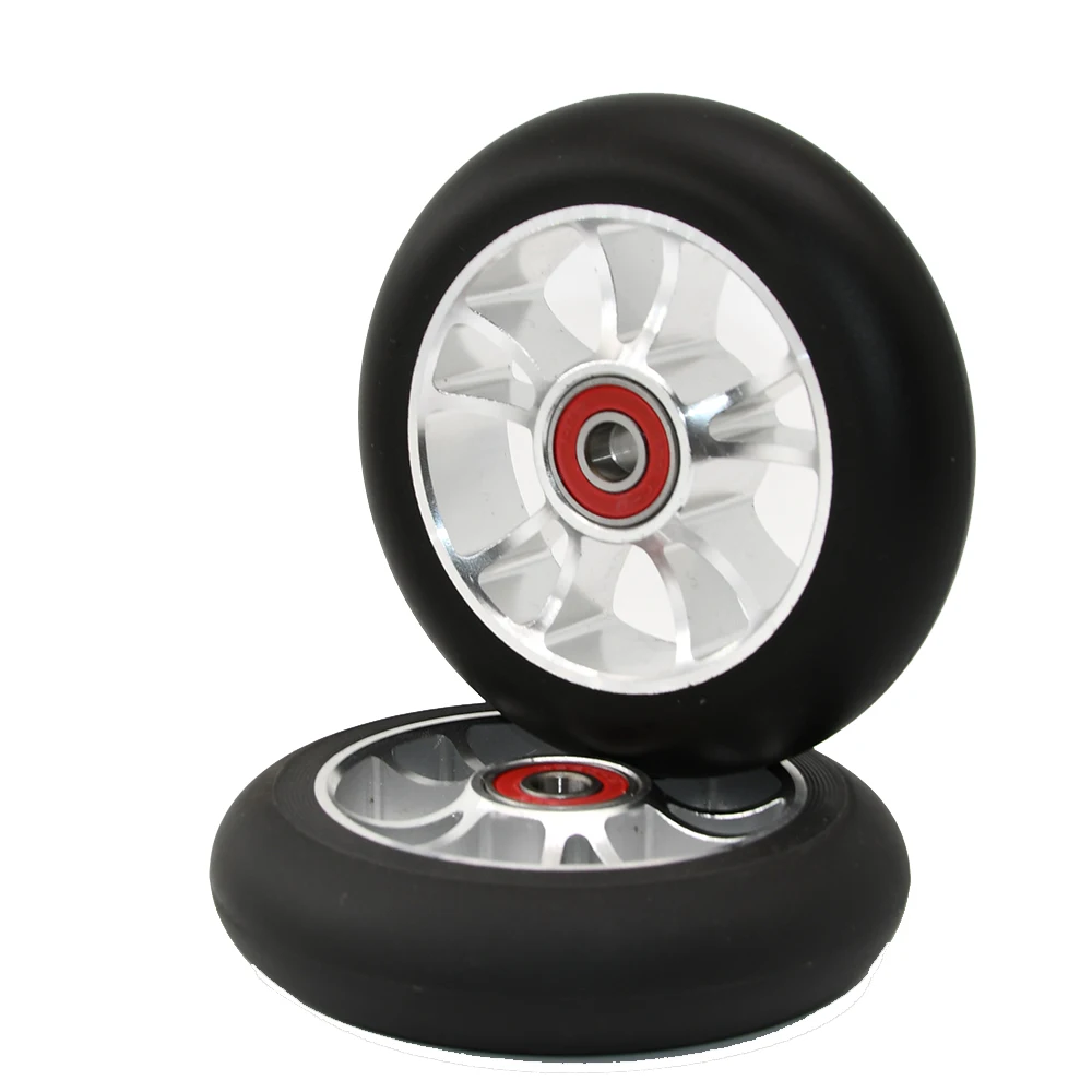 Replacement Stunt Scooter Wheels, ABEC-9 Bearing 88A Pro Scooter Wheels, 100mm, 2Pcs