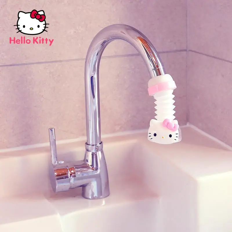 TAKARA TOMY Hello Kitty Cute Cartoon Kitchen Faucet Water Saver Household Rotatable Splash Sprinkler Filter Tap Water Filter