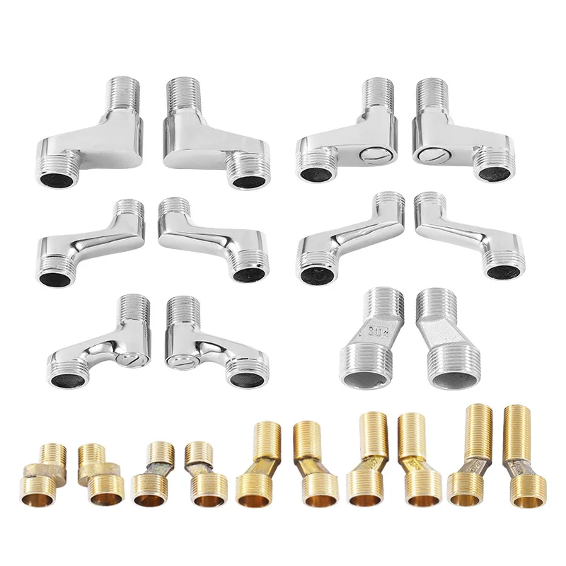 Shower Faucet Adjustable Adapter Solid Brass Stainless steel Wall Mounted Replacement Angle Valve Kitchen Bathroom Accessories