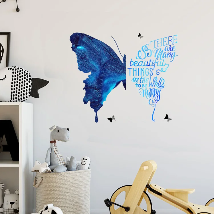 Kreativer Wandaufkleber mit Schmetterlingsmuster, Wohnzimmer-Sofa-Hintergrunddekoration, Wandbildkunst, Schlafzimmer-Dekor, selbstklebende Aufkleber – Detail 7