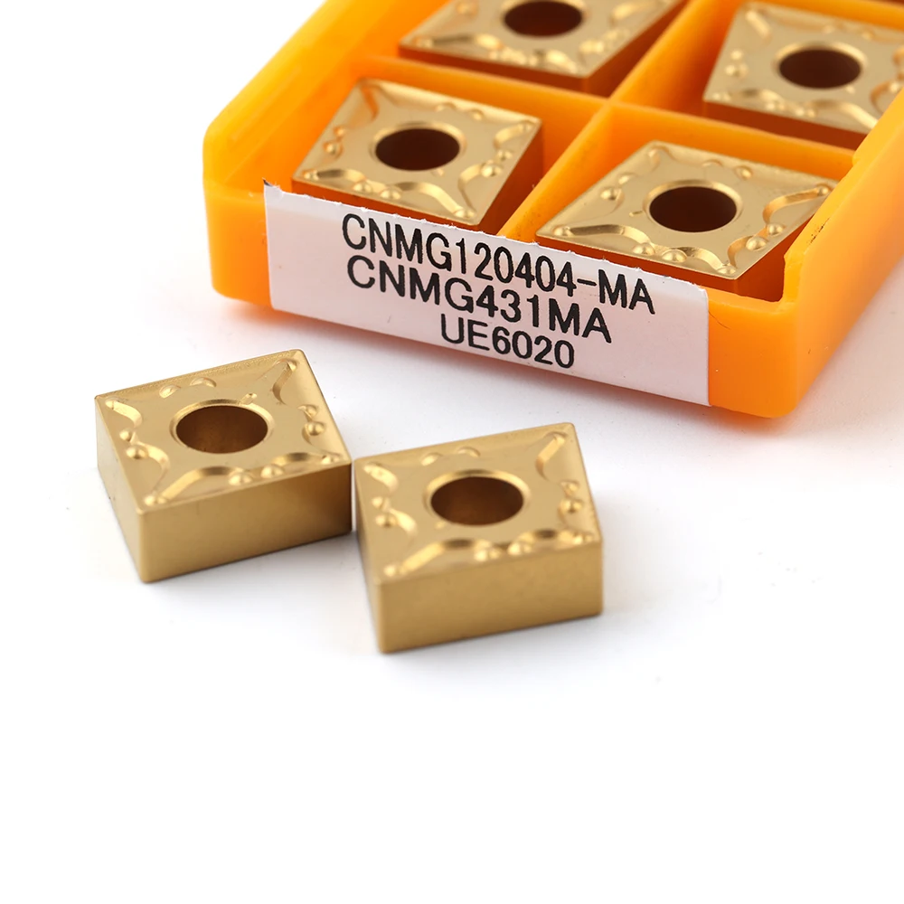 10pcs CNMG120404 MA UE6020 US735 VP15TF External Turning Tools Carbide inserts Cutting Tool CNC Tools Lathe cutter tools