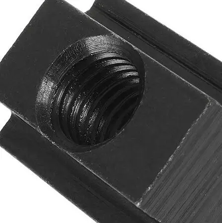 Dado con scanalatura a T 5/10pcs M6 M8 M10 M12/16 DIN508 finitura nera grado 8.8 dado in acciaio al carbonio filettato attraverso Slot t-nut mobili