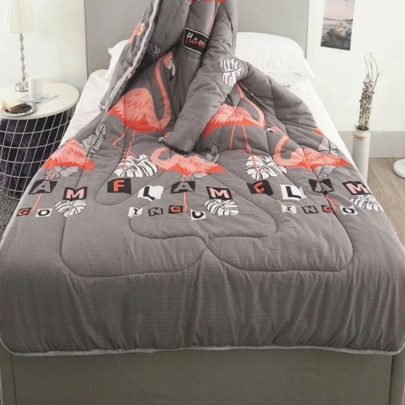 Flamingo Winter Lazy Quilt with Sleeves Winter Quilt Home Bedding Comforter Printed  Keep Warm Winter Duvet with Filling