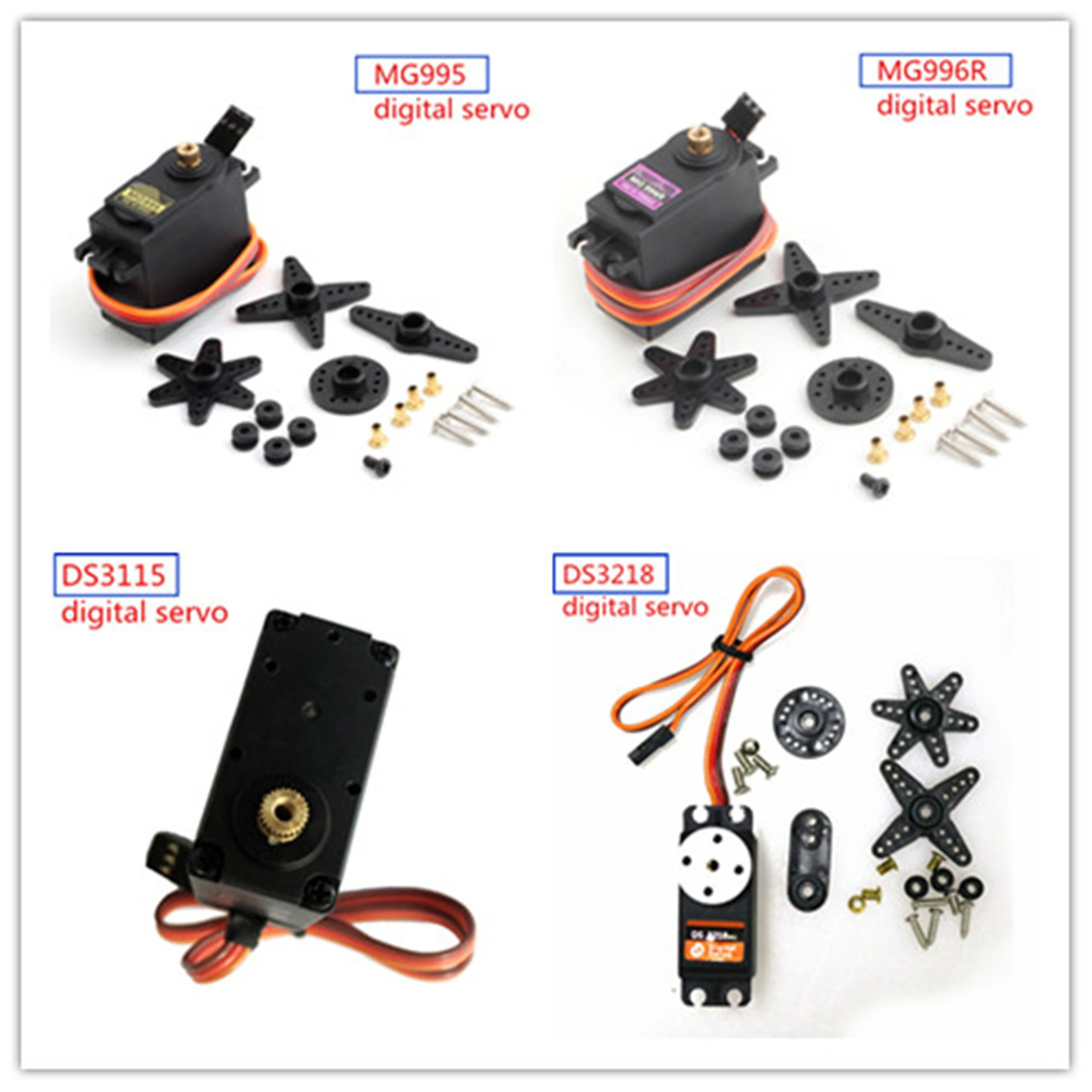 High Torque Servo Metal Gear Large Metal Digital Servo, Mini Micro Servo RC Robot Arm Pltaform Part DIY For TowerPro