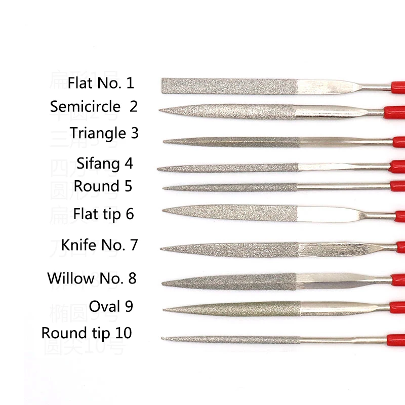10pcs 4 X160/5 X180mm Set di lime ad ago strumento per intaglio del legno strumenti per lucidatura in metallo per gioielli in vetro metallo File manuale in acciaio