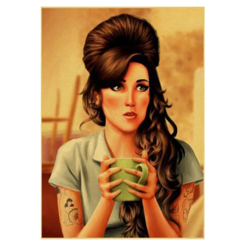 

Diamond Painting Full Square/Round 5D Diamond Embroidery Amy Winehouse Art Picture Of Rhinestone Wall Decor WG2495