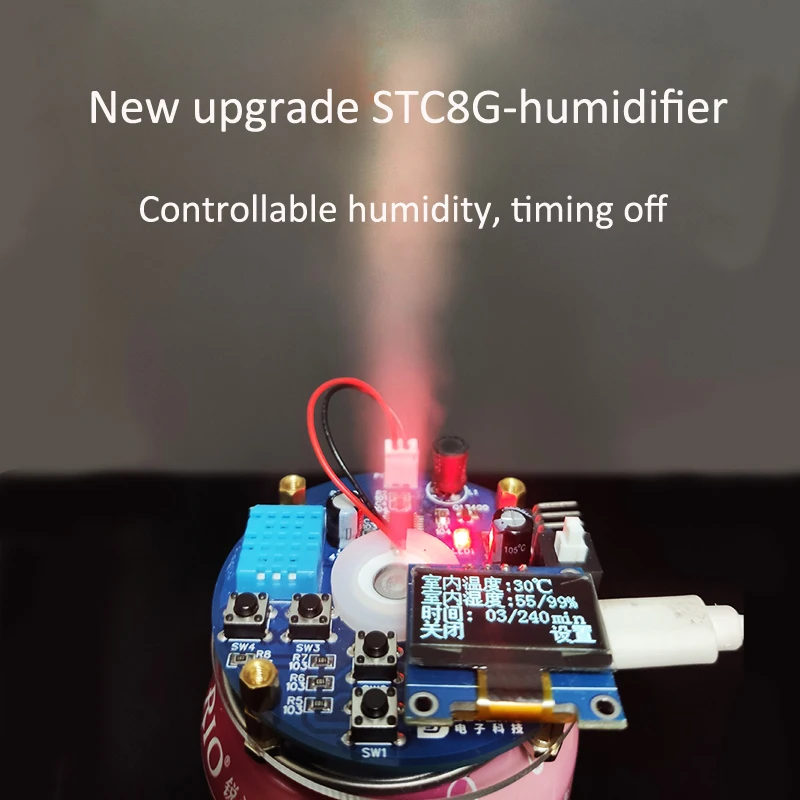 Smart Diy Humidifier Module Electronic Diy Production Kit Timing Switch Humidity Control Atomizer