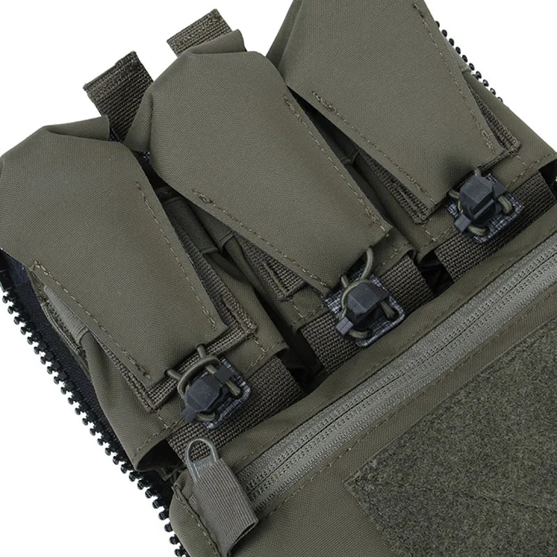 Style FPC Outdoor Vest Zipper Back Panel Pouch Bags 500D