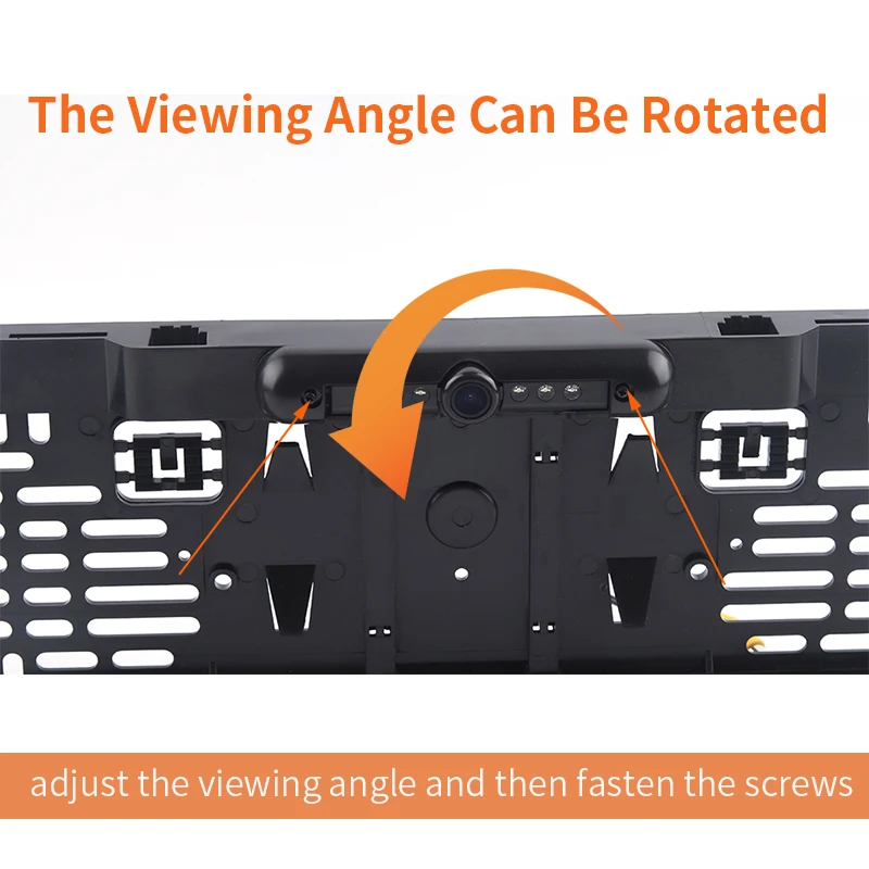 New Arrival!Dynamic Trajectory European License Plate Frame Rear View Camera System With Night Vision LED Lights