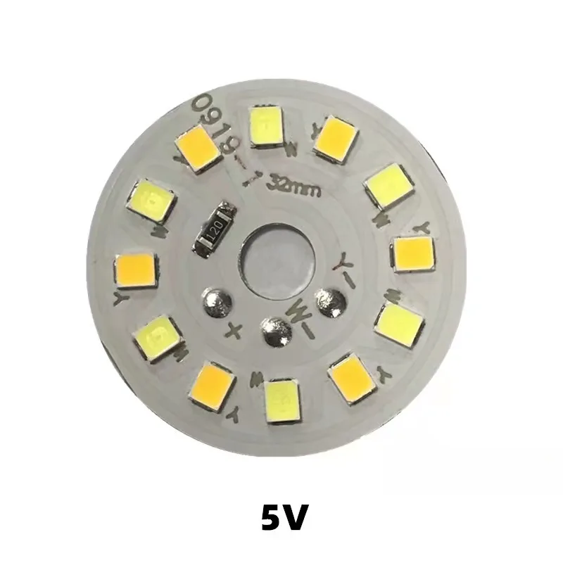 DALCAN 1pcs 3W DC5V 12V LED light board two-color light source 32MM 2835 lamp beads White Warm White